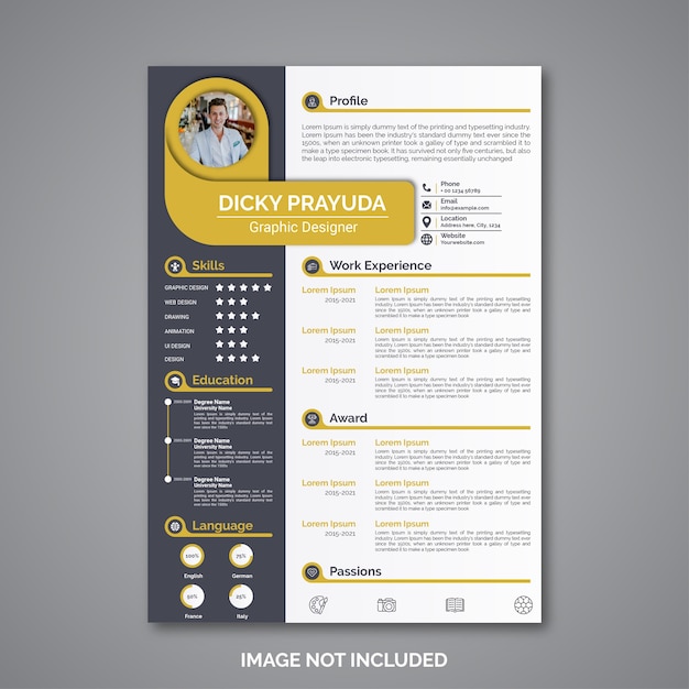 Premium Vector | Professional curriculum vitae template