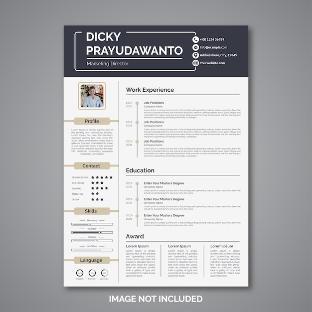 Premium Vector | Professional curriculum vitae template