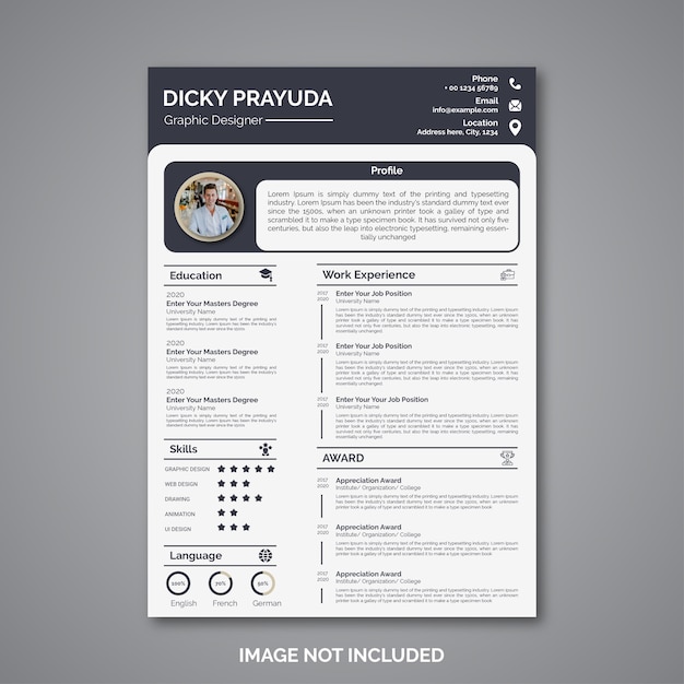 Premium Vector | Professional curriculum vitae template