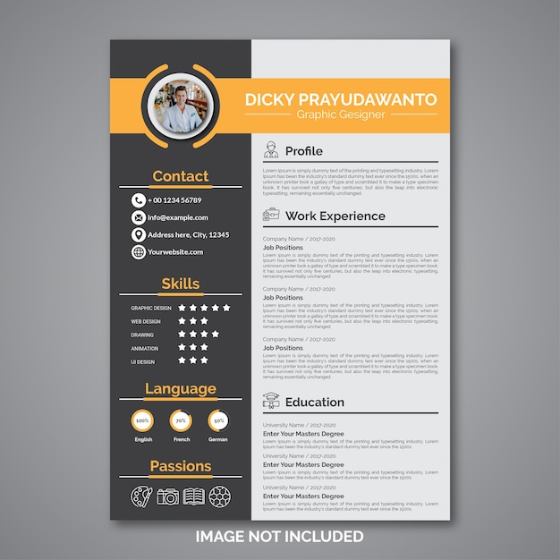 Premium Vector | Professional curriculum vitae template