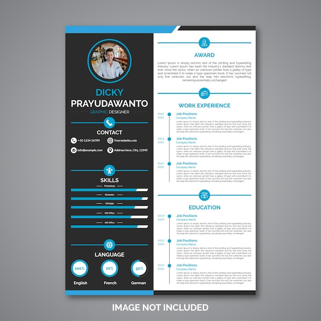 Premium Vector Professional Curriculum Vitae Template