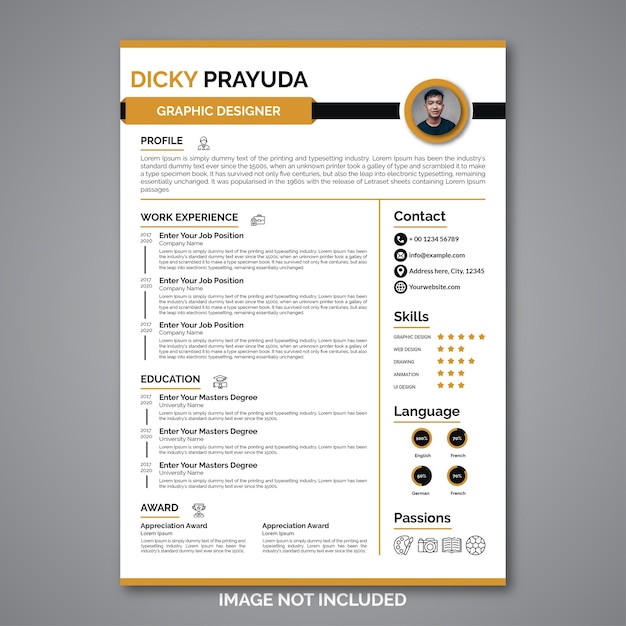 Premium Vector | Professional curriculum vitae template