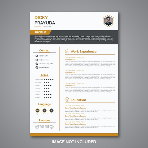 Premium Vector | Professional curriculum vitae template