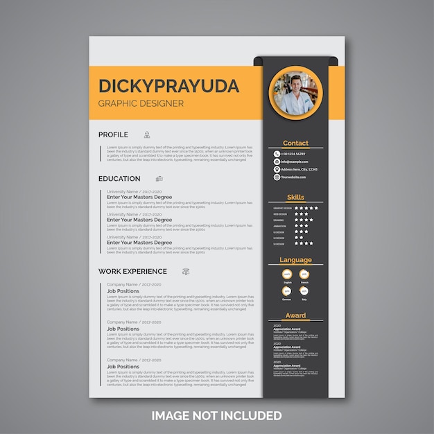 Premium Vector | Professional curriculum vitae template