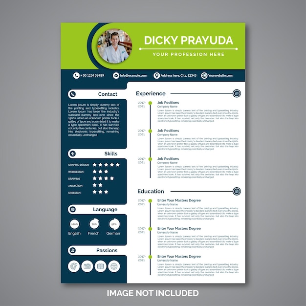 Premium Vector | Professional curriculum vitae template