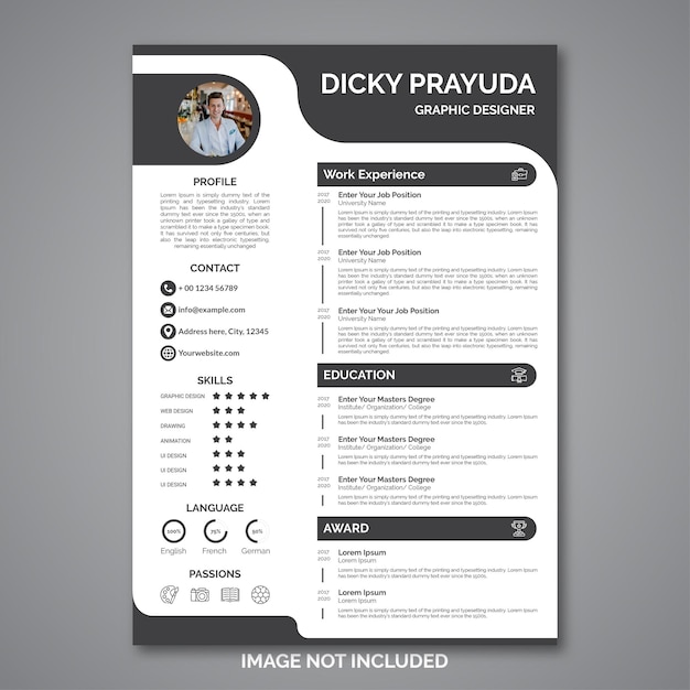 Premium Vector | Professional curriculum vitae template