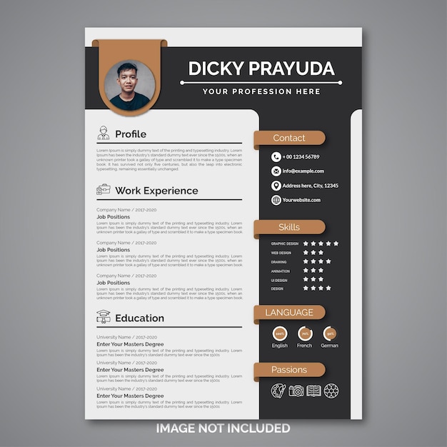 Premium Vector | Professional curriculum vitae template