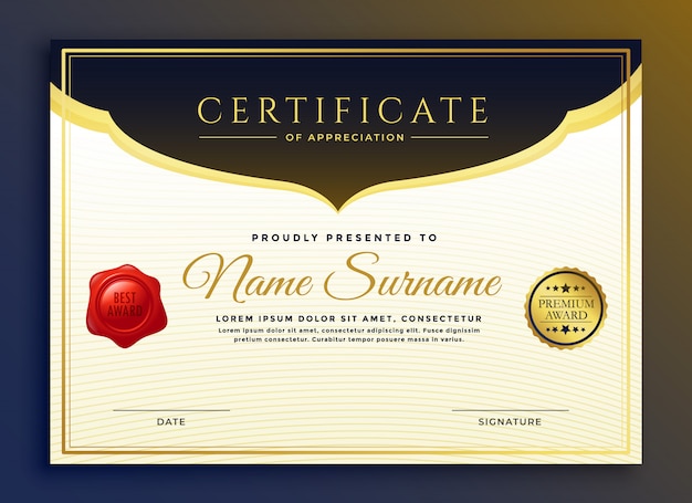 Free Vector | Professional diploma certificate template design