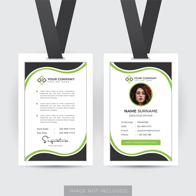 employee id card template psd file free download