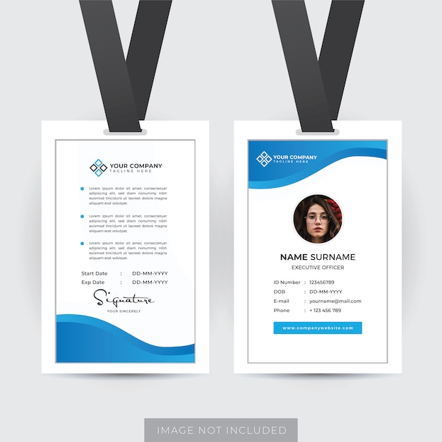 employee id card template free download