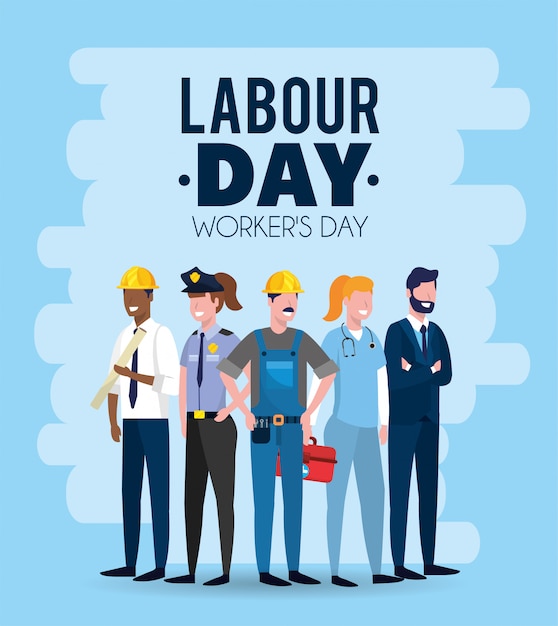 Premium Vector Professional employers to celebrate labour day