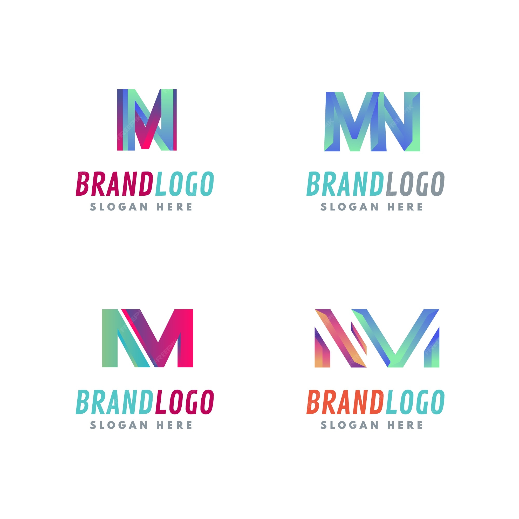 Free Vector | Professional mn logotype template