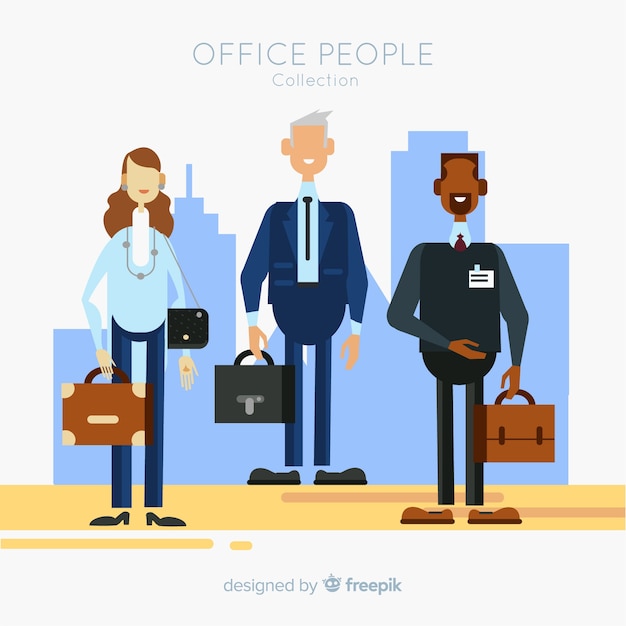 Free Vector | Professional office workers with flat design