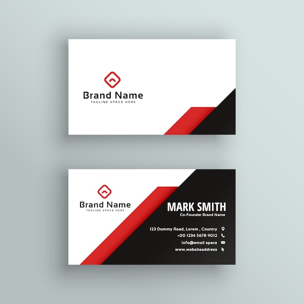 Download Free Professional Red And Black Business Card Design Free Vector Use our free logo maker to create a logo and build your brand. Put your logo on business cards, promotional products, or your website for brand visibility.