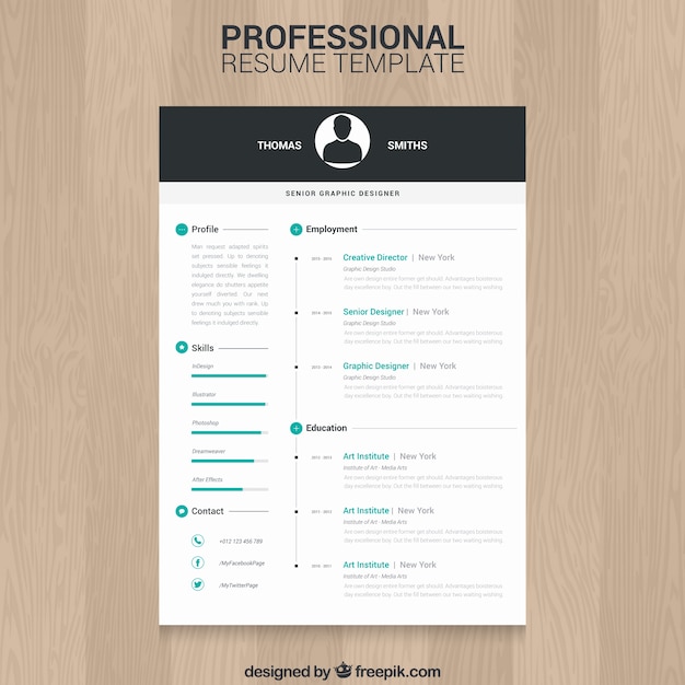 Free Vector | Professional resume template