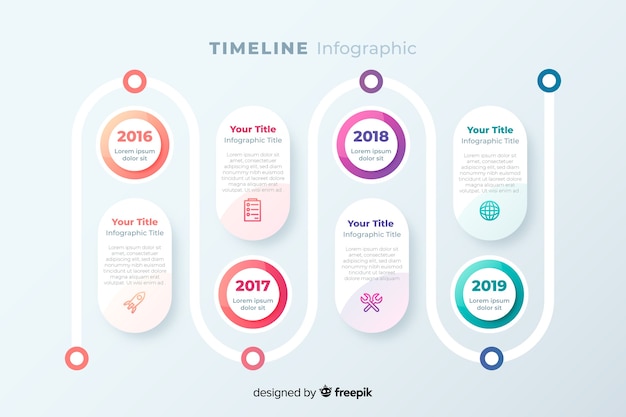 Professional timeline infographic Vector | Free Download