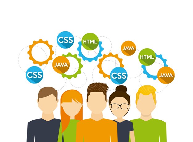 Programming language design Vector | Premium Download