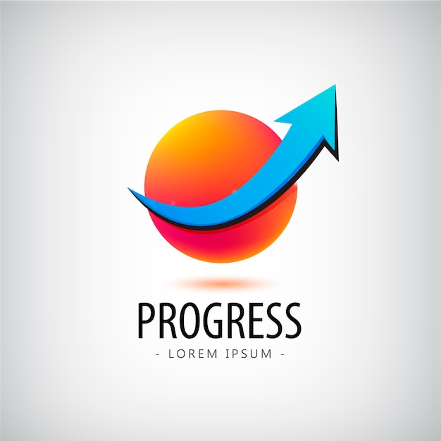 Premium Vector | Progress logo, growth logo, financial and business ...