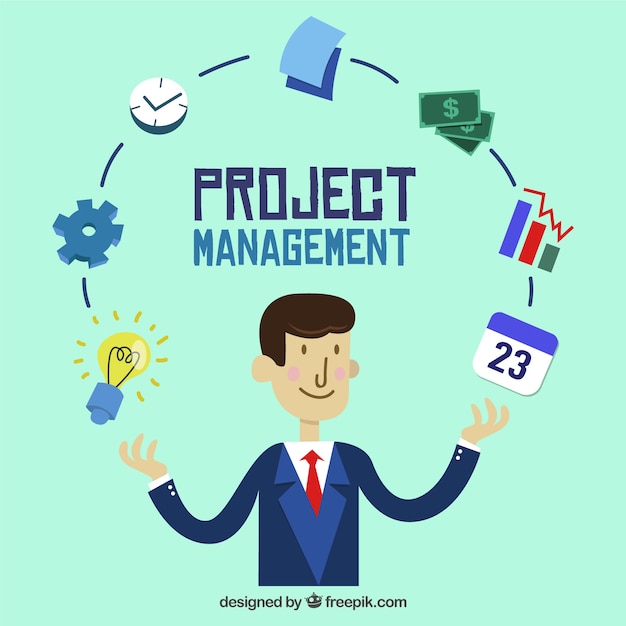 Free Vector Project Management Concept In Flat Style