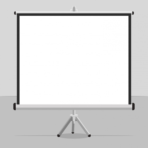 A projected screen with a tripod for your presentations Premium Vector