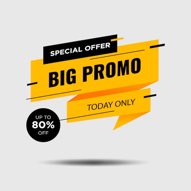 Premium Vector Promotion Banner Design Isolated In White