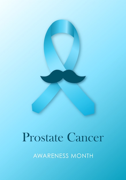 Prostate cancer awareness month poster. Premium Vector