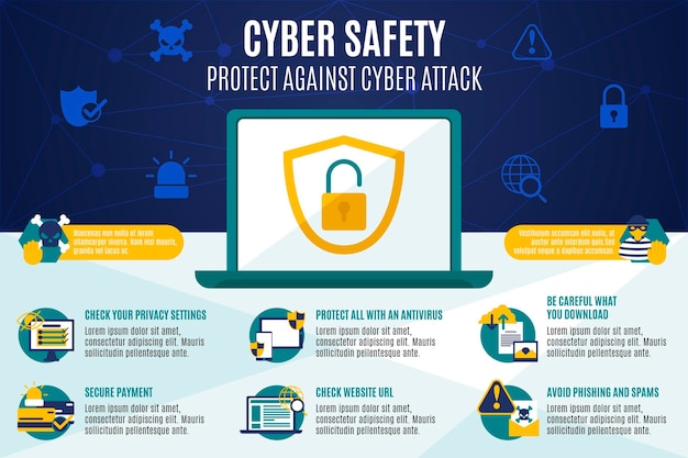 Free Vector | Protect against cyber attacks