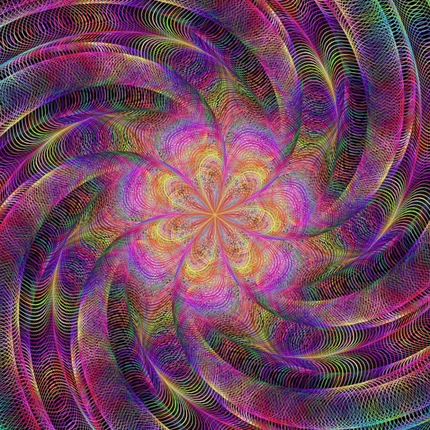 Psychedelic background with a spiral Vector | Free Download