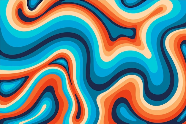 Premium Vector | Psychedelic groovy background