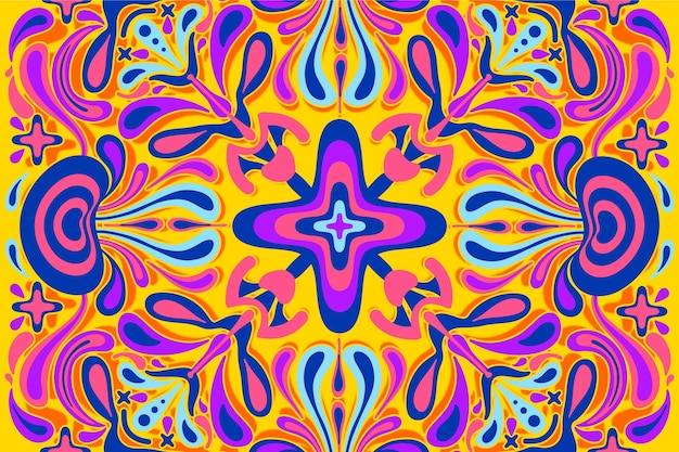 Free Vector | Psychedelic groovy background