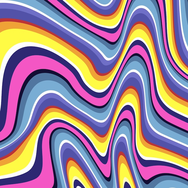 Free Vector Psychedelic Groovy Background