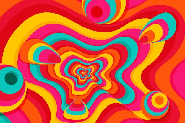 Free Vector Psychedelic Groovy Background