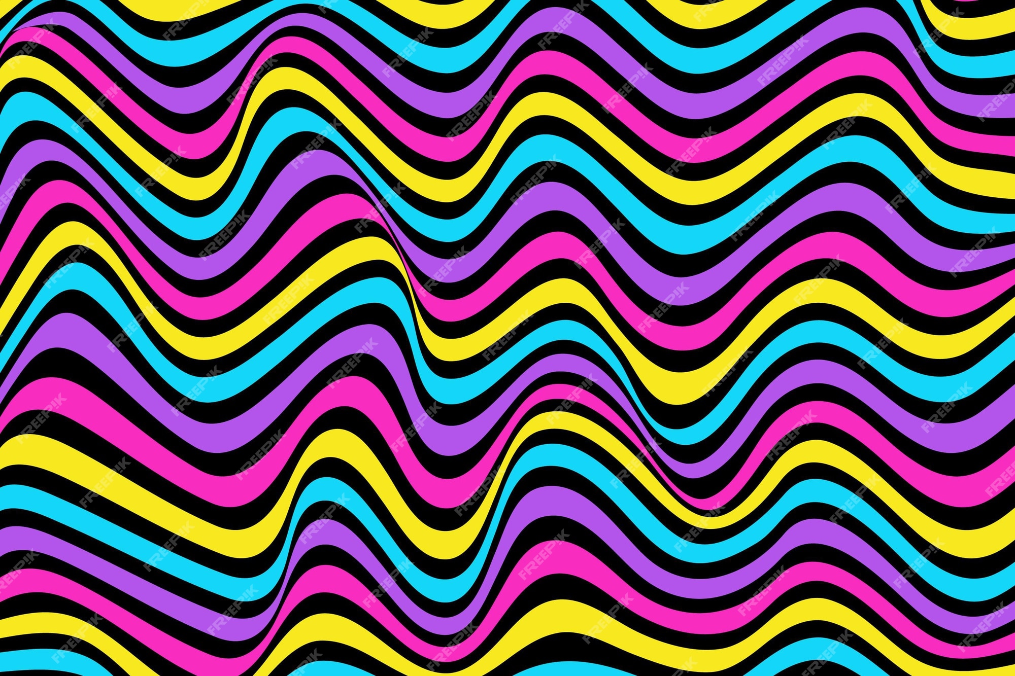 Premium Vector | Psychedelic groovy background