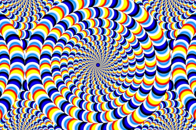 Psychedelic optical illusion background | Free Vector