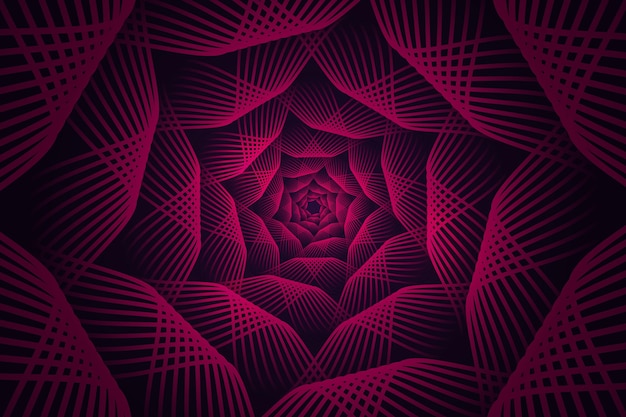 Psychedelic optical illusion background Free Vector