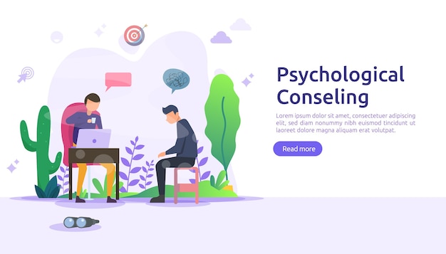 Premium Vector | Psychological Counseling Concept Illustration.