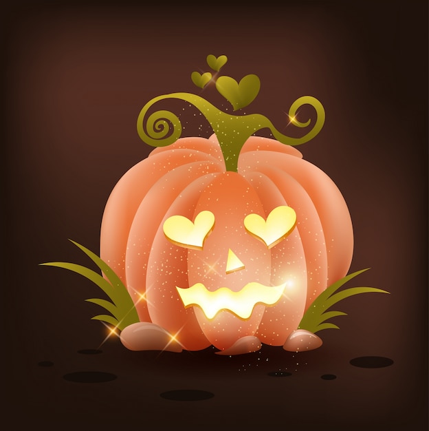 Premium Vector | Pumpkin Love Halloween