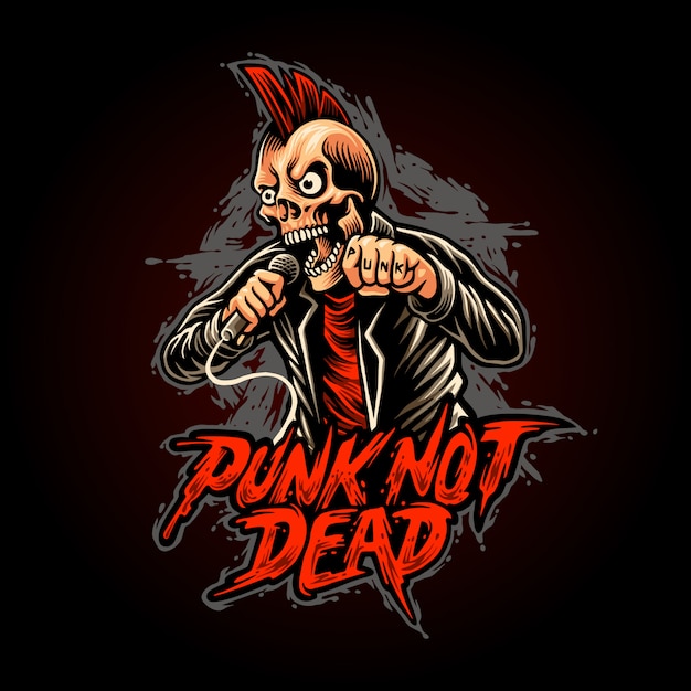 Premium Vector Punk Not Dead Illustration