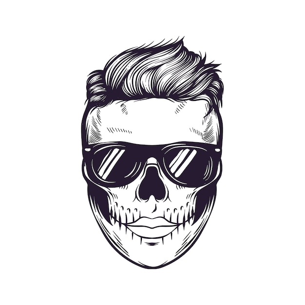 Premium Vector | Punk skull logo design