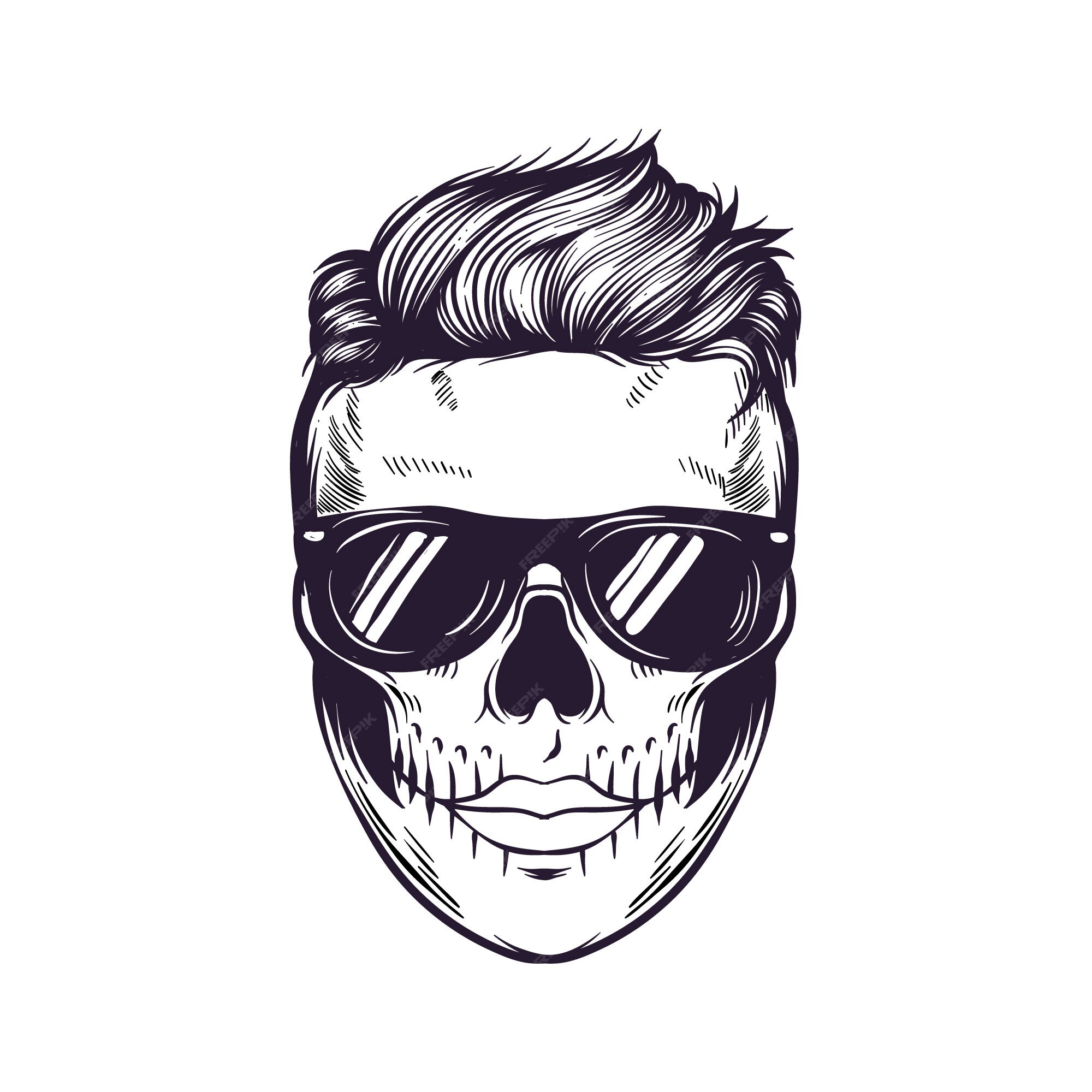 Premium Vector | Punk skull logo design