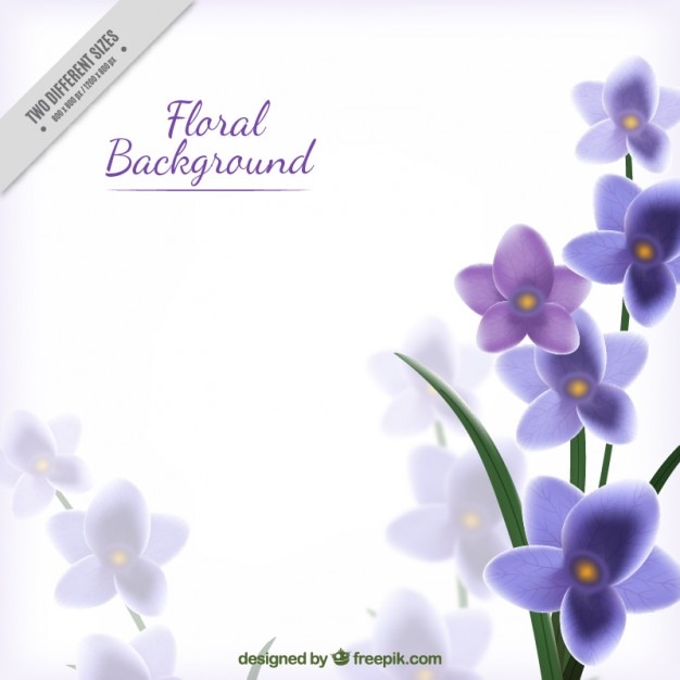 Purple and realistic floral background