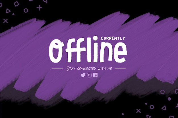 Premium Vector | Purple background for offline streaming banner for twitch