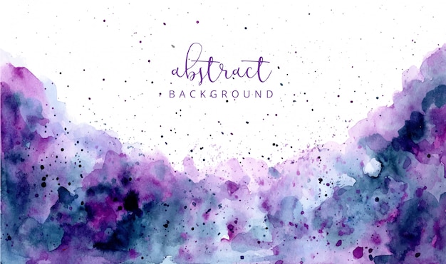 Premium Vector | Purple blue abstract watercolor texture background