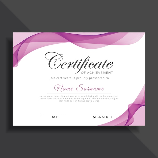 Certificate Of Appreciation Template Purple Border