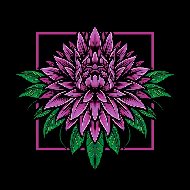 Download Free Purple Dahlia Flower Logo Premium Vector Use our free logo maker to create a logo and build your brand. Put your logo on business cards, promotional products, or your website for brand visibility.