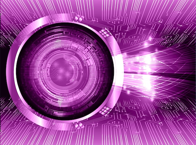 Premium Vector Purple Eye Cyber Circuit Future Technology Background