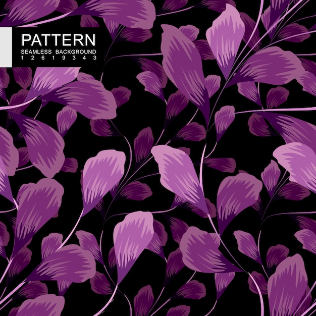 Premium Vector Purple Floral Seamless Pattern