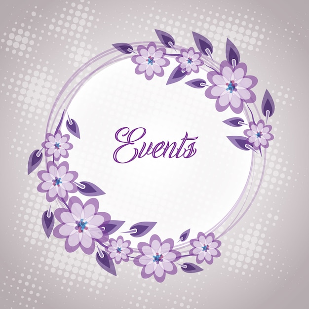 Download Purple floral wedding invitation card Vector | Premium ...