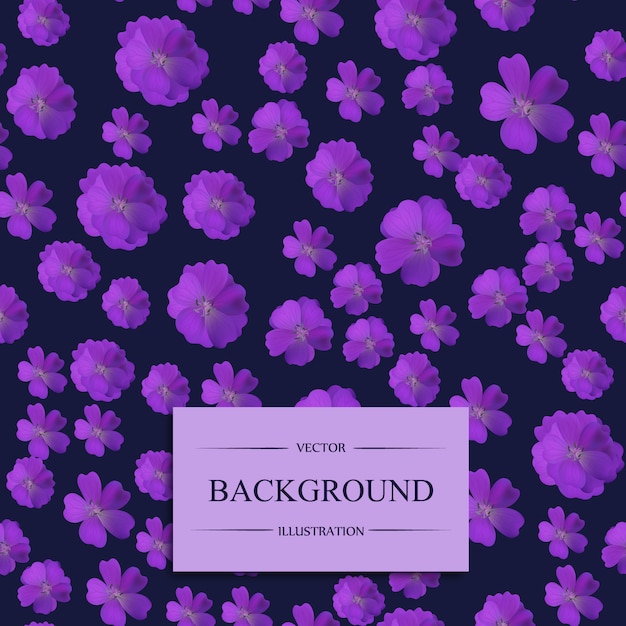 Purple flowers pattern background