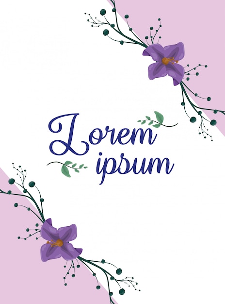 Download Purple flowers poster, blank space to insert text or ...